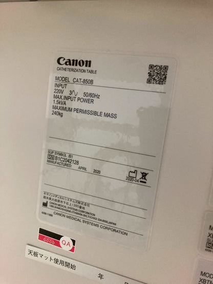 2020 Canon Alphenix Angiography System