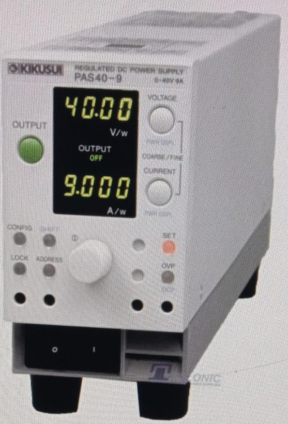 Kikusui PAS40-9 PAS409 Regulated DC Power Supply 0-40V 9A